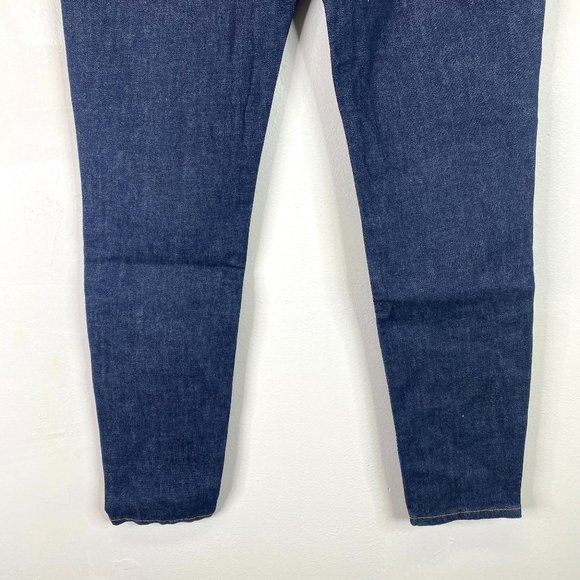 EVERLANE WOMEN DARK BLUE HIGH-RISE JEANS - Picture 6 of 7